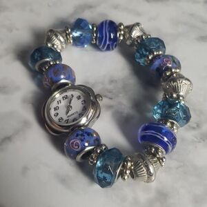 Blue Elastic Quartz Watch